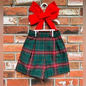 VINTAGE Plaid Dressy Shorts (Green)
